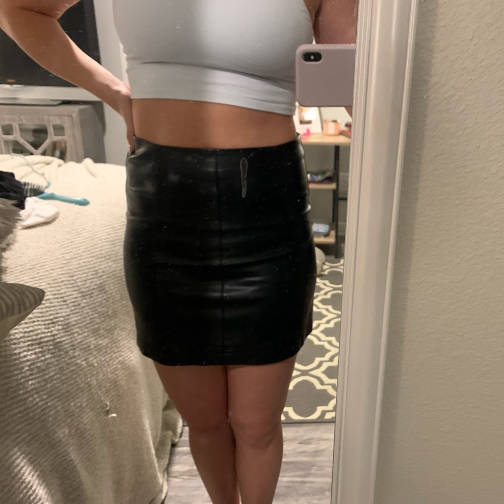Black Leather Skirt